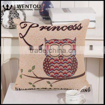 Wentou Vintage PP Cotton Filled Soft Embroidery Owl Pillow photo-6