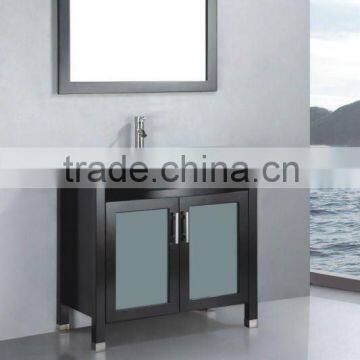 30"glass basin expresso color bathroom vanity