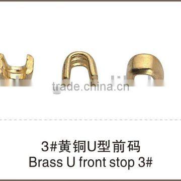 Brass U top stopper No.3 zipper garment accessories