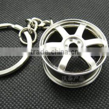 AUTO PARTS KEYCHAINS, WHEEL RIM KEYRING, WHEEL HUB KEYRING