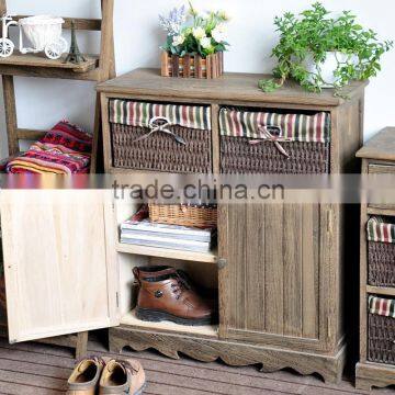 Antique handmade living room furniture short cabinet racks
