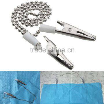 Medical Dental Napkin Bib Holder Metal Chain Excellent Quality