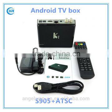 Android 5.1/6.0 TV box 1G 8G 1080p STB Hybrid set top box wifi TV smart box S905 ATSC TV receiver box