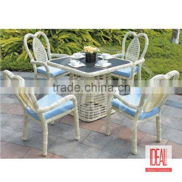 Cheap 100% Handmade Patio Rattan Wicker Table and Chair