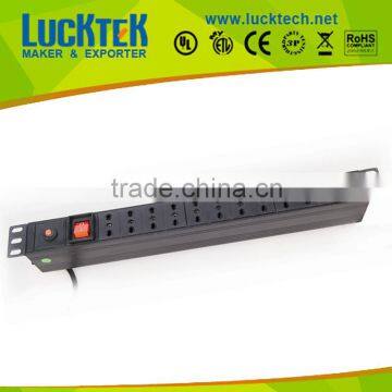 12 Ways Italy standard PDU with over-loading protector,vertical mount pdu