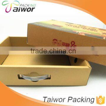 Custom printed corrugated paper boxes with handle