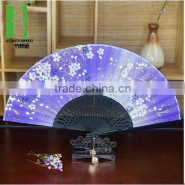 Home logo printing popular gift items fabric hand fan