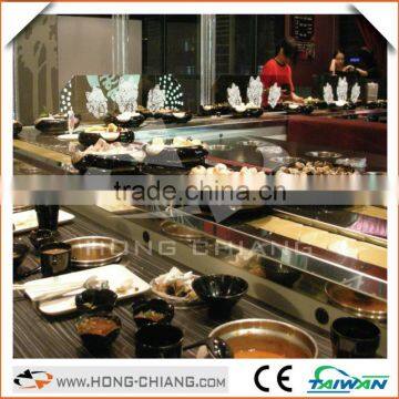 stainless steel hot pot conveyor belt for restaurant hot pot table