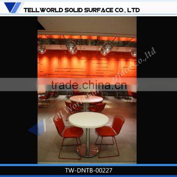 Hot sale! artificial marble top modern restaurant dining table model