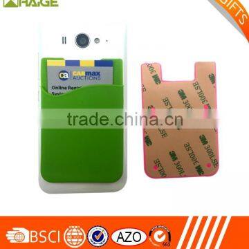 Silicone Adhesive Smart Phone Wallet, Card Holder Stick on Phone