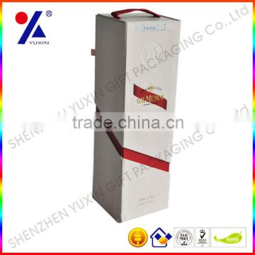 Best selling !!!! customized paper printed wine box ,can flat packing with logo embossing