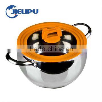 high temperature silicone rim glass lid