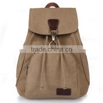 Hot selling custom canvas drawstring backpack bag