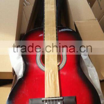 (FC81) cheap classic guitar student guitar redburst color