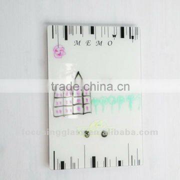 kids tempered glass memo board