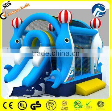 New design durable 0.55mm PVC shark inflatable combo