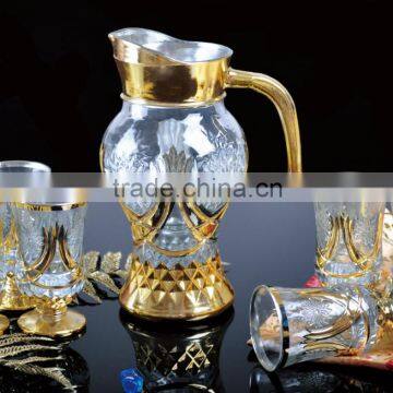drinking glass water jug set