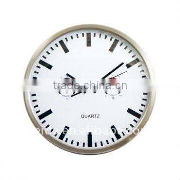 Metal weather station wall clock