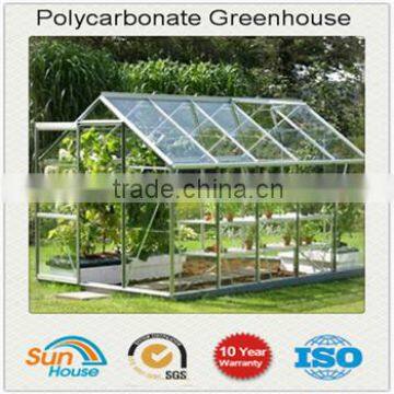 UV protcetion cheap polycarbonate greenhouses for sale