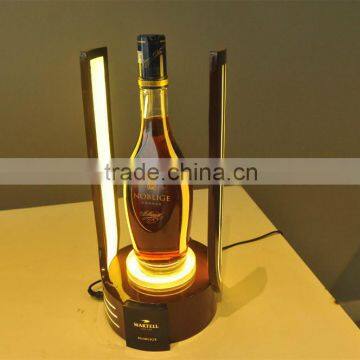 Wine bottle demonstrated display stand,LED wine bottle display