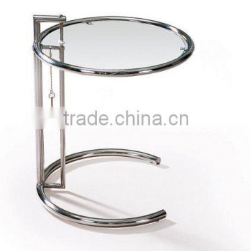 A302 Unique Round glass & Stainless steel side table