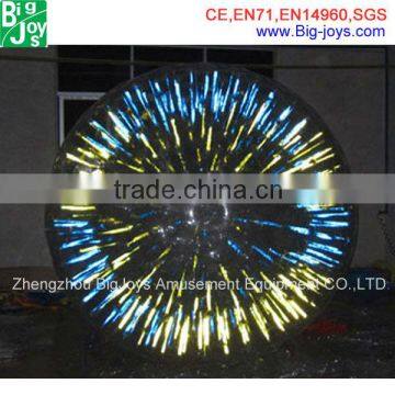 2016 hot sale pvc inflatable shinning zorb ball