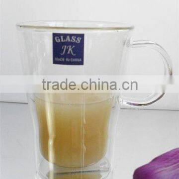 double wall clear glass cup