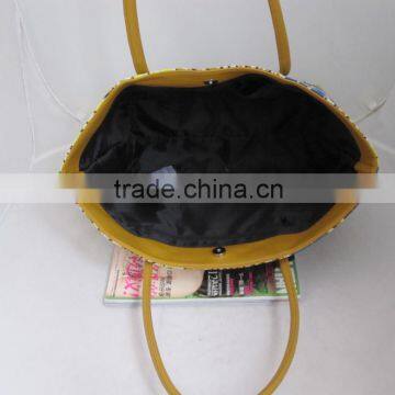 2016 New Products African Waxed Fabric Handbags for Ladies