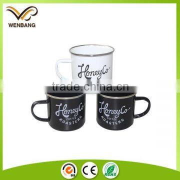 Low MOQ enamel camping mug wholesale , home goods coffee mugs