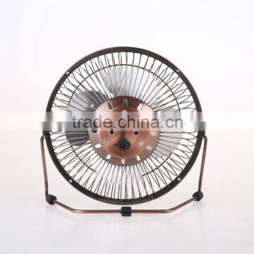 New Products 2016 USB Air Cooler Bronze Metal Antique Copper Fan Usb Desk Fan photo-2
