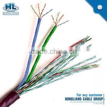 SFTP cat6 cable TIA/EIA/ISO/IEC 23awg BC/CCA conductor PET AL foil shield Tinned copper wire 4 pairs cross filler PVC jacket