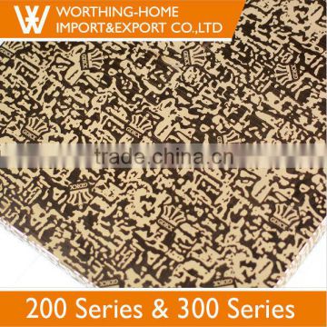 decorative stainless steel sheet stamped Grade 201 for luxury hotels