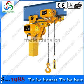 SY 0.5T low headroom electric chain hoist used for construction electric chain hoist