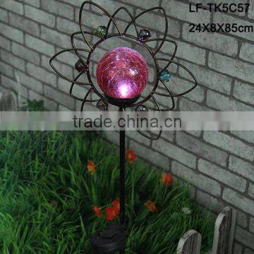 Cast iron sunflower solar led street lamp