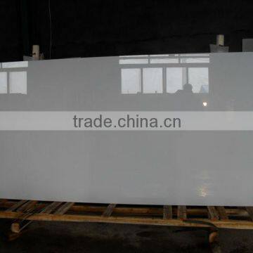 white high gloss polished slab,artificial stone slab