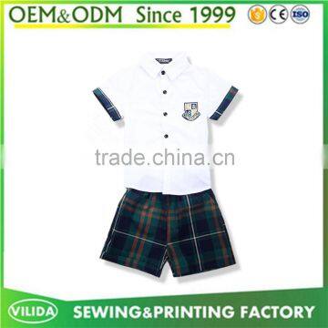England Style Kindergarten Uniform Fashion Primary School Sport Uniform Shirt With Skirt or Shorts photo-6
