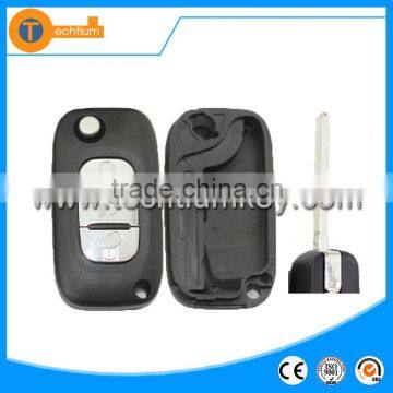 Replacement refit Modified folding flip car key cover with 307 blade remote key shell for Peugeot 307