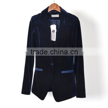 2016 Latest Blazer Jacket Designer Wholesale Woman Winter Velvet Jacket