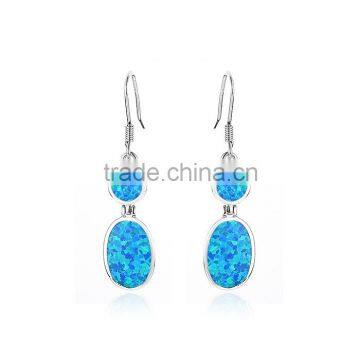 Hoop Earrings Blue Stone Jewelry Earring Wholesale a Lot SEI029W-A