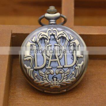 retro bronze men's pocket watch father day dad pocket watch