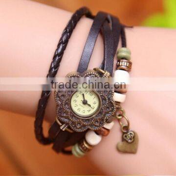 In Stock Women's Ladies Girls Retro Charming Xmas Party Brithday Gift Heart Dress Quartz Wrist Hand Vintage Ladies Watch photo-3