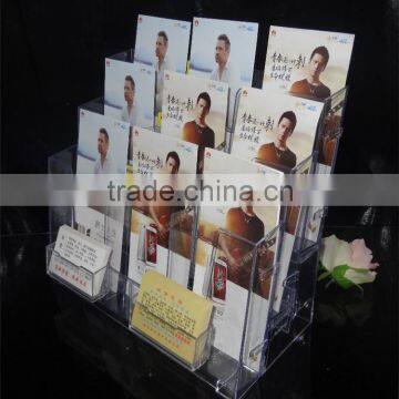 A5 9 Pocket acrylic brochure counter display holder