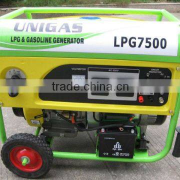 Portable 1kw-7kw LPG and Gasoline Generator Set