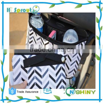 New Design Chevron bag 600D baby Stroller Organizer