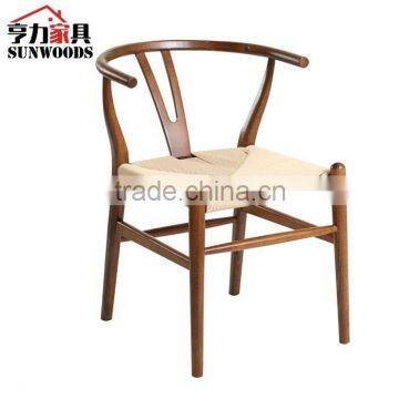 Hans J Wegner Y Chair , Wishbone Chair solid wood chair