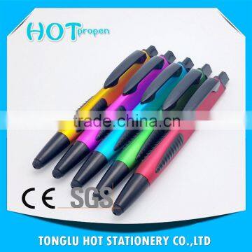 semiconductive varnish coated triangle ball pen with screen touch