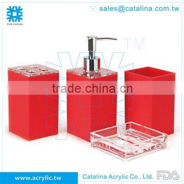 Tooth Brush, Set or Separate of Tumbler Lotion Dispenser Soap Dish Acrylic Bathroom Accessory