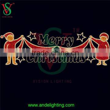 2D Hot Selling Outdoor Cross Street Christmas Decoration Rope Light