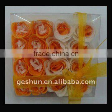 beautiful rose soap flower in PVC box