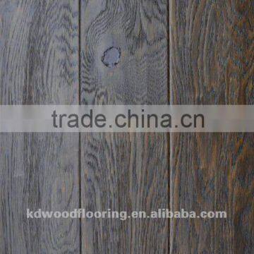Hand-scraped and Wire-brushed White Oak Multi-layer Engineered Wood Flooring